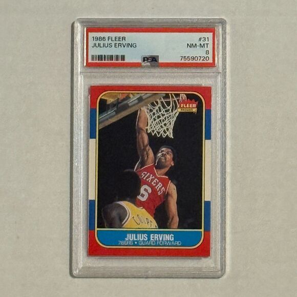 1986-87 FLEER BASKETBALL COMPLETE SET 1-132 11 stickers PSA Jordan Barkley Magic - Picture 13 of 16